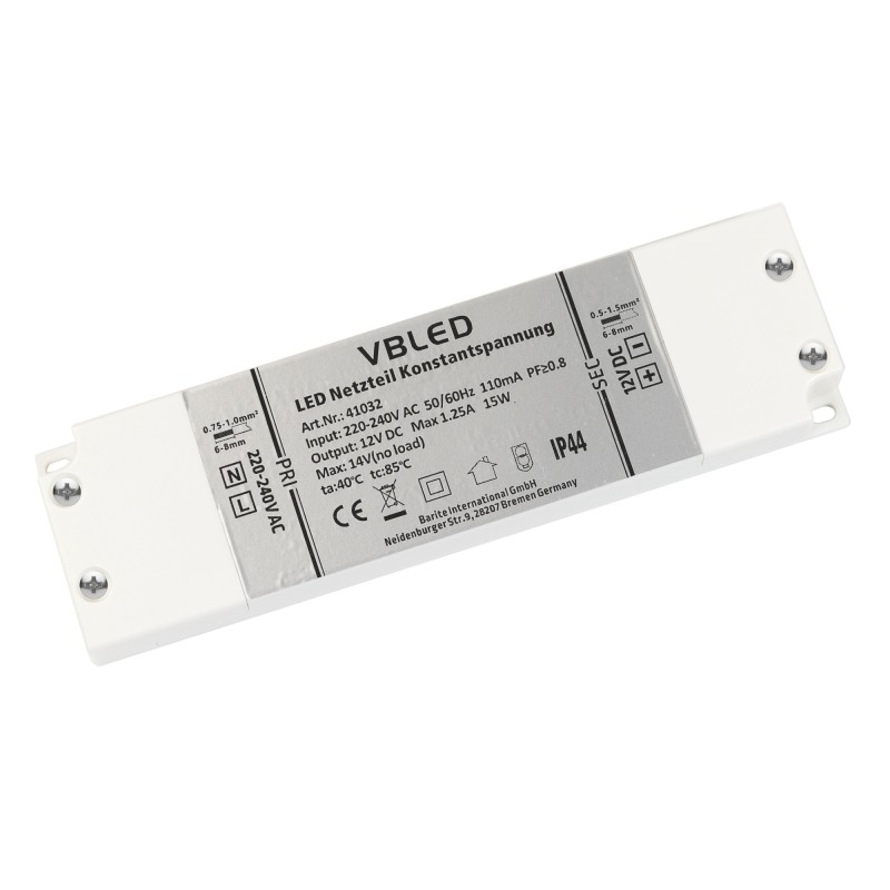 LED Power Supply Constant Voltage / 12V DC / 15W Ultra Slim Flat LED Power Supply Constant Voltage / 12V DC / 15W Ultra Slim Flat