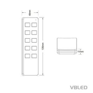 "INATUS" SET - LED Dimmer 12-24V DC 240-480W incl 1-channel remote control