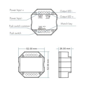 VBLED LED "INATUS" Dimmer - 12-48V DC - 2.4G