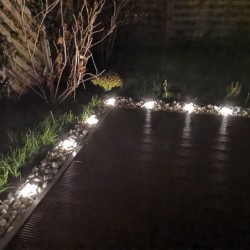 Set di 3 luci da giardino RGB+W LED 1W 12V AC IP65