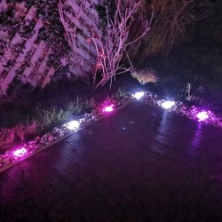 Set di 3 luci da giardino RGB+W LED 1W 12V AC IP65