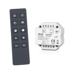 CONJUNTO "INATUS" VBLED - Regulador de intensidad 12-48V CC incl. mando a distancia de 1 canal