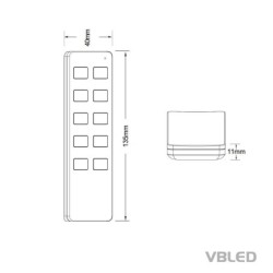 VBLED "INATUS" SET - Dimmer 12-48V DC incl 4-channel remote control