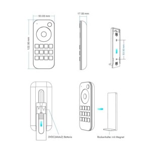 RGB+W 4 zones multifunction remote control