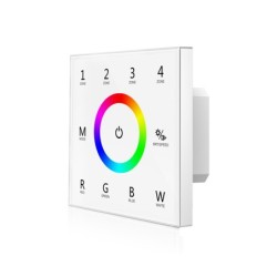 "iNatus" RGBW wall control 4-channel, touch glass white 12-24VDC