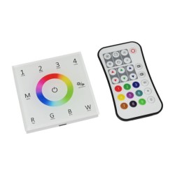 "iNatus" RGBW Wall Touch Panel LED Controller Kit with Remote Control (Kit de contrôle LED mural tactile RGBW avec télécommande)