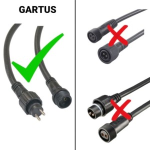 Gartus 6-fach-Verteilerkabel 2m 12V - Außenbereich