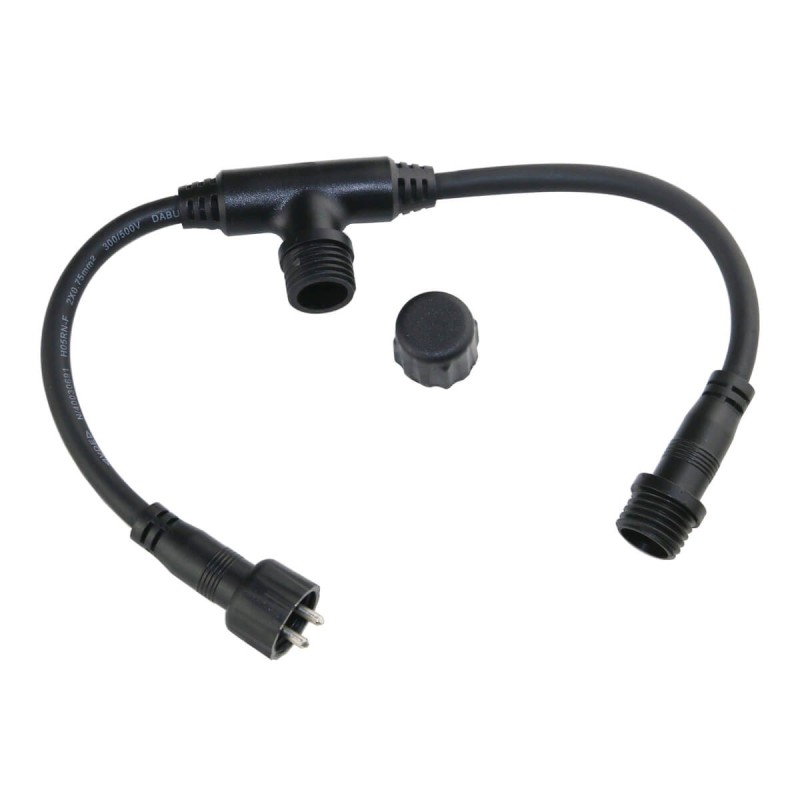 T-connector for the Gartus System IP65 34cm 12V for outdoor use T-connector for the Gartus System IP65 34cm 12V for outdoor use