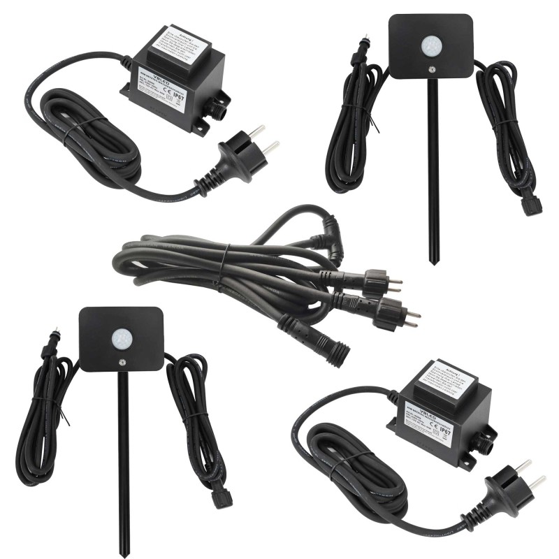 Set of 2 Gartus PIR Motion Sensor for 12V Garden Lighting Set of 2 Gartus PIR Motion Sensor for 12V Garden Lighting