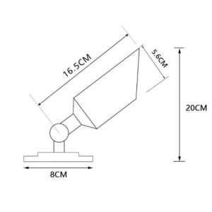 VBLED LED garden spotlight "Werios" 230V AC (with mounting plate) (bulb replaceable)