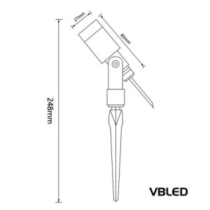 3er-Set 3W Gartenleuchte Gartenstrahler Schwarz 3000K 12V Warmweiß