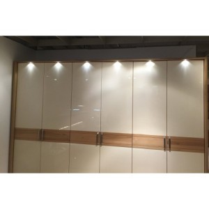 Set of 10 1W LED aluminium mini recessed spotlights warm white with RF radio power supply unit