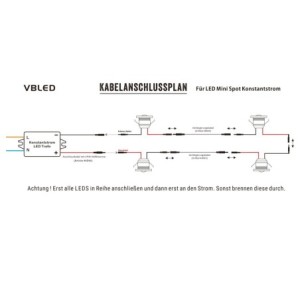 Juego de 6 mini focos empotrables de aluminio LED 1W blanco cálido IP65 con transformador LED