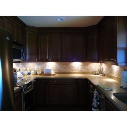 LED keuken onderkastverlichting, geborsteld roestvrij staal, 12V, 3.5W, warm wit