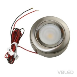 Luce LED sottopensile per armadietti da cucina, acciaio inox spazzolato, 12V, 3,5W, bianco caldo