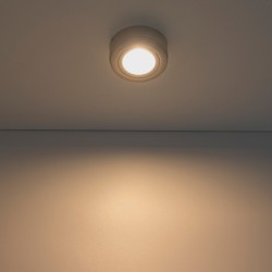 Lámpara LED para armarios de cocina, acero inoxidable cepillado, 12 V, 3,5 W, blanco cálido