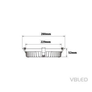 VBLED LED recessed luminaire "Ocean II" - 45W