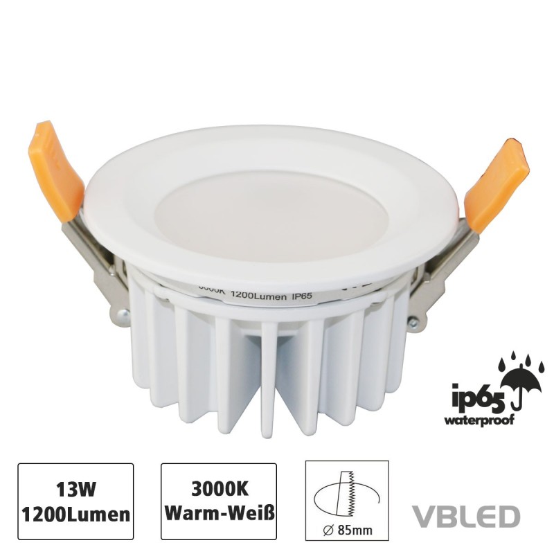 VBLED LED Recessed Luminaire - IP65 Waterproof - 13W - 230V VBLED LED Recessed Luminaire - IP65 Waterproof - 13W - 230V