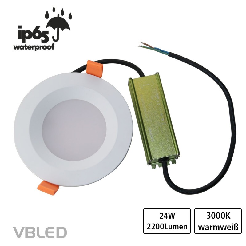LED recessed luminaire 24W 230V IP65 + power supply unit Waterproof LED recessed luminaire 24W 230V IP65 + power supply unit Waterproof