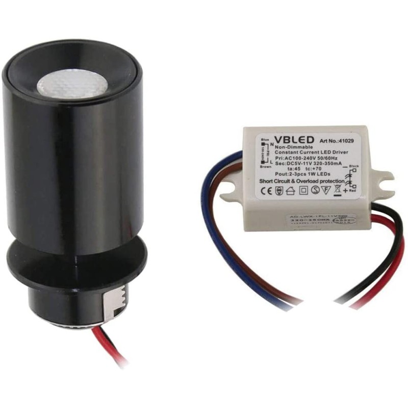 KIT of 1 - LED Mini Recessed Spotlight "TINI" 1W Rotating & Swivelling KIT of 1 - LED Mini Recessed Spotlight "TINI" 1W Rotating & Swivelling