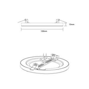 Universal LED Panel Surface Mount/Remount Round Extra Flat 6.5W 3000K 420lm