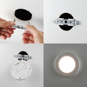 Universal LED Panel Surface Mount/Remount Round Extra Flat 12W 3000K 840lm