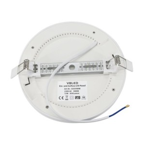 Universal LED Panel Surface Mount/Remount Round Extra Flat 12W 3000K 840lm