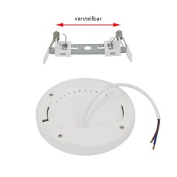 Universele LED paneel opbouw/opbouw Ronde Extra Flat 12W 3000K 840lm