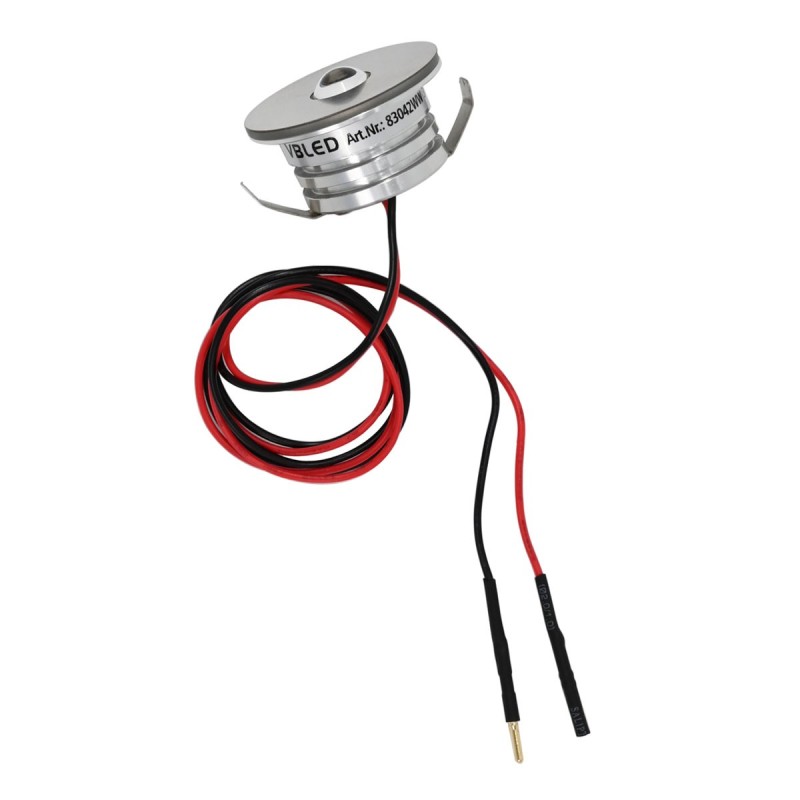Set of 16 3W LED aluminium mini recessed spotlights "Luxonix" warm white with dimmable power supply unit