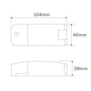 Set of 3W LED aluminium mini recessed spotlights "Luxonix" warm white with dimmable power supply unit