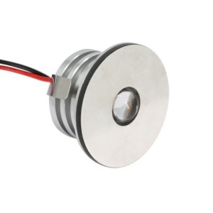 Set of 4 3W LED aluminium mini recessed spotlights "Luxonix" warm white with dimmable power supply unit