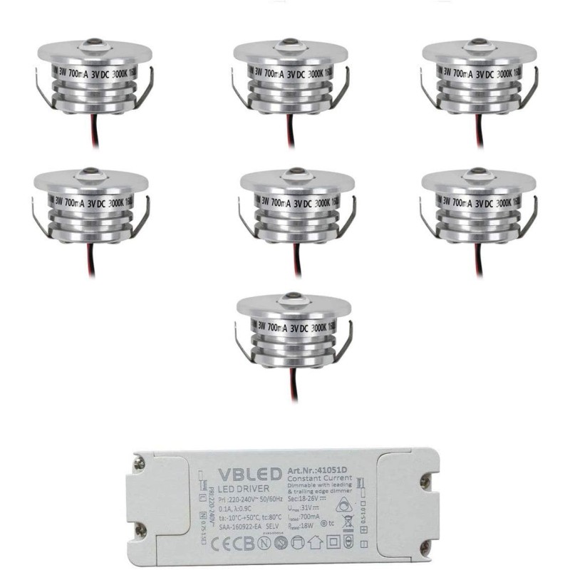 Set of 7 Mini recessed spotlights Spot Set of 7 Mini recessed spotlights Spot