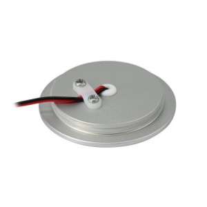 Set of 3 wireless LED recessed spotlights 12VDC 3W 3000K warm white aluminium recessed furniture luminaire