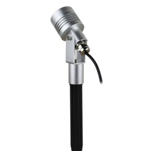 Set of 3 6W Garden Light Garden Spotlight Silver 3000K 12V Warm White with Ground Spike and Transformer