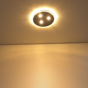 Set of 3 Recessed Luminaires 3X6W Extra Flat Illuminates Front & Side Aluminium 3000K