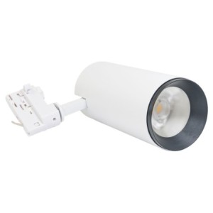 Adjustable Anti-Glare COB LED Track Light â 4000K, 60Â° Beam, 4000lm, White Housing