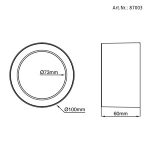 VBLED LED surface-mounted luminaire in white 3K 8W