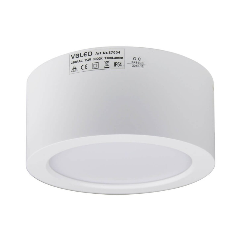 VBLED LED surface mounted luminaire in white 3K 15W VBLED LED surface mounted luminaire in white 3K 15W