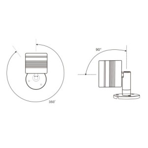 SET of 3 "ENORA" 7W RGBW 12V ceiling spotlights with IR remote control and transformer