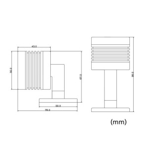 Ceiling spotlight "ENORA" LED wall/ceiling lamp 12V 7W RGBW with IR remote control