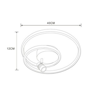 Zigbee LED ceiling light with spotlight "Doculus" 2-flame 40W 3000K dimmable