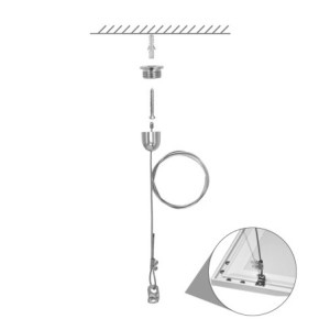 Wire suspension set for LED panels