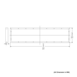 Surface-mounted frame for LED panel (120 cm x 30 cm) quick and easy assembly