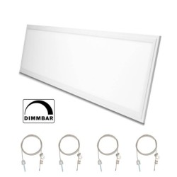 Diseño ultraplano Panel LED regulable blanco 120 x 30cm, 4000K 36W Incluye suspensión de cable Juego
