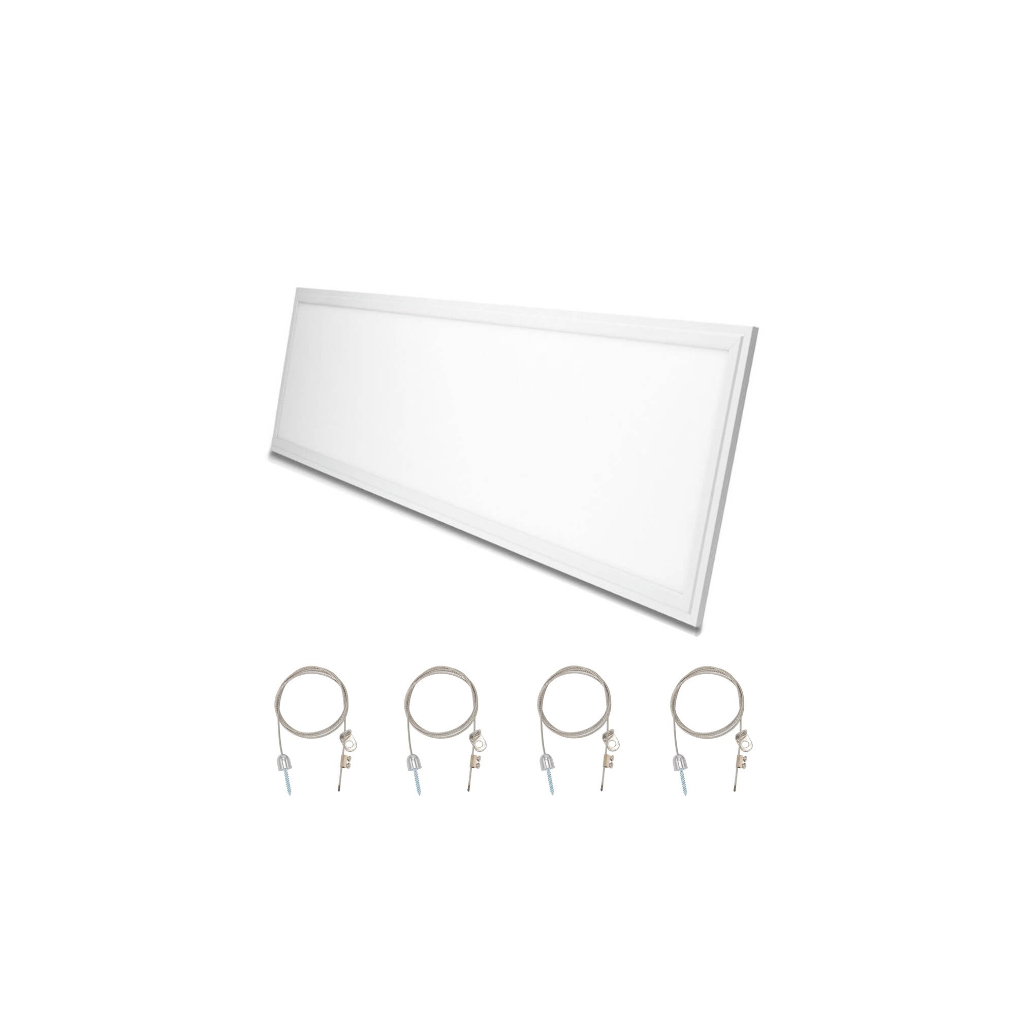 Ultra-flat design LED panel white 120 x 30cm, 4000K 36W Including wire suspension Set