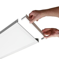 Panel LED (295x1195x8mm) KIT incl. marco de montaje en superficie 36W 4000K Blanco neutro