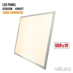 Panel LED 620x620x11mm 40W 3000K