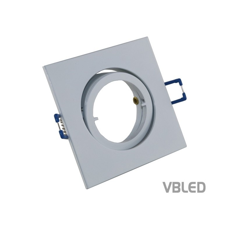 LED mounting frame made of aluminium - white - angular - glossy - swivelling LED mounting frame made of aluminium - white - angular - glossy - swivelling