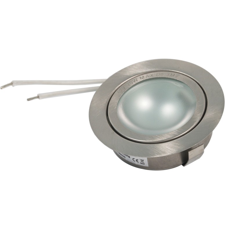 Furniture recessed luminaire brushed stainless steel 12V G4 Max 20W without bulb Furniture recessed luminaire brushed stainless steel 12V G4 Max 20W without bulb