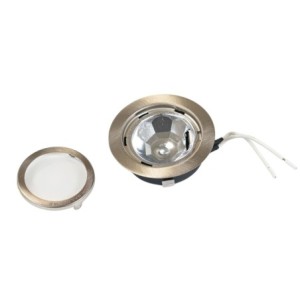 Möbeleinbauleuchte Edelstahl gebürstet 12V G4 Max 20W ohne Leuchtmittel